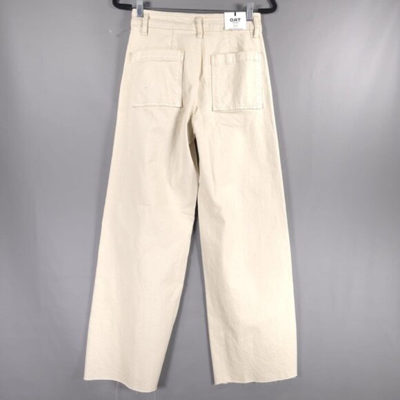 NWT OAT NEW YORK HIGH‎ RISE WIDE LEG Jeans Raw Hem Size 4/27 - Picture 5 of 16